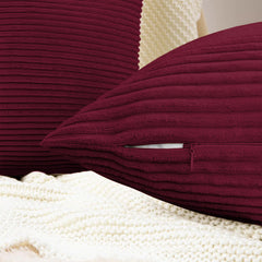 1pc Stripe Velvet Cushion Cover – Soft Luxury Cushion Case, Modern Textured Design, Machine Washable for Sofa & Bedroom Decor, Ideal Gift