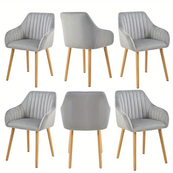 Modern Scandinavian Dining Chairs Suitable for - Ergonomic Armrests & Padded Seats with Cushioned Backrest, Soft /Upholstery & Sturdy Legs - - Modern Chairs, for, or for Company Events (Assembly Required)