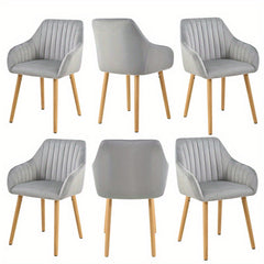Modern Scandinavian Dining Chairs Suitable for - Ergonomic Armrests & Padded Seats with Cushioned Backrest, Soft /Upholstery & Sturdy Legs - - Modern Chairs, for, or for Company Events (Assembly Required)