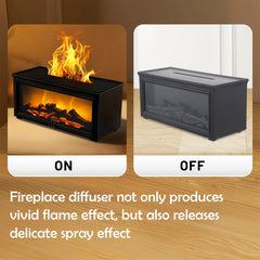 3D Flame Aromatherapy Diffuser, 7 Color Dimmable with Remote Control, Ultra Quiet Humidification, Timer & Auto Shut-Off, Ideal for Yoga Meditation Bedroom Living Room
