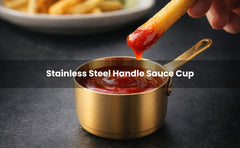 24 Pack Stainless Steel Sauce Bowls with Handle, Mini Gravy & Dipping Cups for Serving Sauces, Condiments, Dressings and Toppings