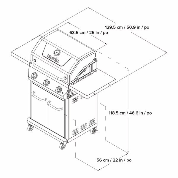 Nexgrill 3 Burner Gas Barbecue Grill + Cover