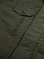 Men's Tactical Jacket with Multiple Pockets, Practical Workwear Style Coat