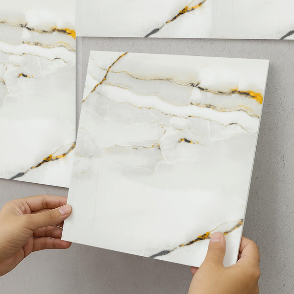 50pcs Marble Self-Adhesive Wall Tiles Wall Hanging Decor Fashion 30x30cm