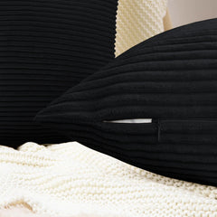1pc Stripe Velvet Cushion Cover – Soft Luxury Cushion Case, Modern Textured Design, Machine Washable for Sofa & Bedroom Decor, Ideal Gift