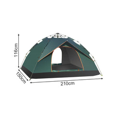 2-3 Persons Instant Auto Pop Up Large Camping Tent Outdoor Shelter Divided Curtain for Separated Room, Portable with carrying Bag, for All Seasons