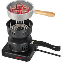 DSK Electric Charcoal Burner – Adjustable Heat Coal Stove with Removable Heating Plate for Incense, Bakhoor, Shisha Charcoal, BBQ Prep & Outdoor Cooking