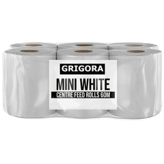 6 X Centrefeed White Rolls | 2 Ply Embossed Paper Towels | Strong & Absorbent | 6-Pack | Perfect for Commercial & Kitchen Use Cleaning Toilet