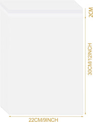 A4 Clear Self-Adhesive Bags 100 Pack, 22X30Cm Self Sealing Cellophane Display Bags/Sealable Bags, Food Safe, A4 Cello Bags OPP for Cookies,Cards,Envelopes,Pictures