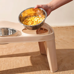 Dog Bowls with Stand, Adjustable Raised Dog Bowl for Large Dogs, Dog Feeding Station with 2 Stainless Steel Dog Bowls, Non-Slip elevated dog bowls