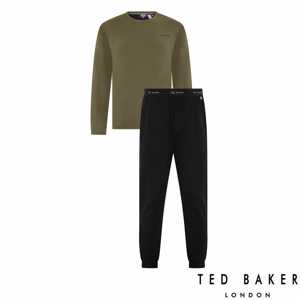 Ted Baker Mens Long Sleeve Lounge Set in Teal & Navy