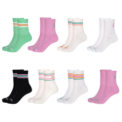 United Colors of Benetton Ladies Sport Crew Sock, 8 Pack