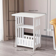 Bedside Table Cabinet Side End Coffee Tea Table Nightstand Storage Shelf