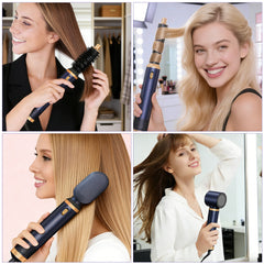 5-in-1 Hair Dryer Brush & Hot Air Brush for Fine Hair – Ionic Ceramic Curling & Straightening Styler with 3 Heat Settings, Auto Shut-Off, Salon-Quality Volumizing & Anti-Frizz – Perfect for Busy Mornings, Travel & Home Use. Great Gift for Women, Mum, Wife