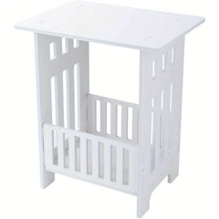 Small Side Table Side End Coffee Table Beside lamp Stand Nightstand Storage Shelf for Living Room Bedroom Bathroom Office Hallway White
