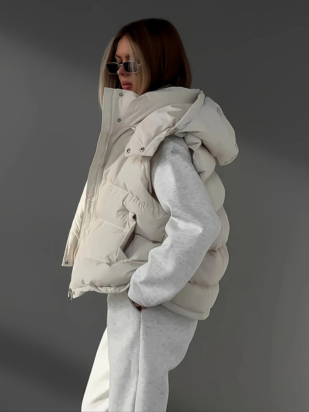 Women'S Plain Color Basic Daily Insulated Puffer Vest