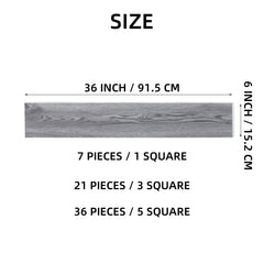 7/21/36pcs Grey Wood Effect Wall Panels Self-adhesive Floor Planks, 1/3/5m² PVC Flooring Vinyl Floorboard Floor Tiles for Living Room, Bedroom, Kitchen