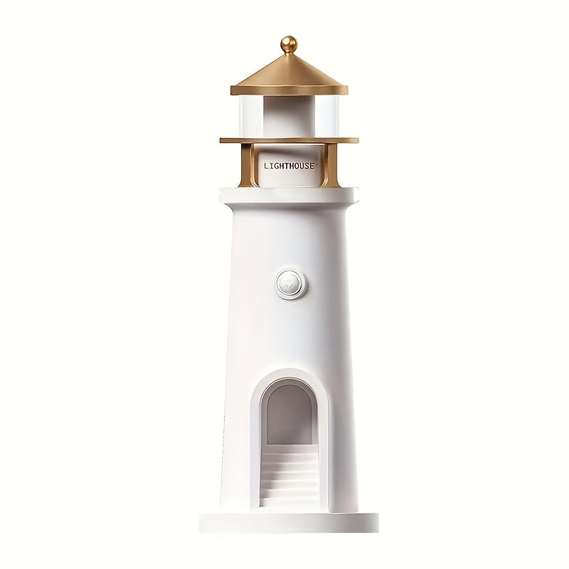 Lighthouse Lamp with Moonlight Projection, Remote-Controlled, Perfect for Bedrooms, Living Rooms, And Study Areas, Also Makes a Great Gift
