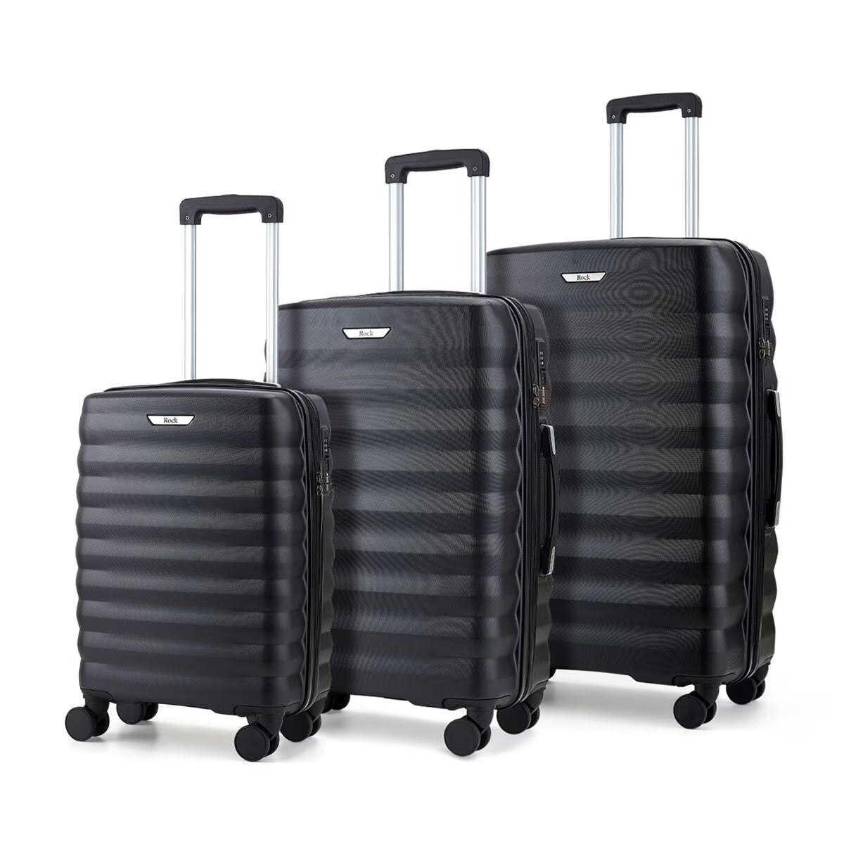 Rock Berlin 3 Piece Hardside Luggage Set in Purple
