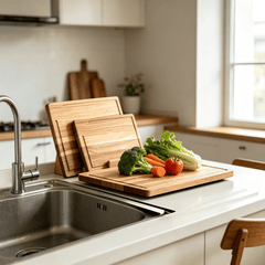 3pcs Cutting Board Set, Essential Kitchen Chopping Board, Camping Gear, Kitchen Decor, Christmas Gift, Professional Cutting Board for Meat, Vegetables, Cheese, Fruit, Kitchen Gadgets & Accessories