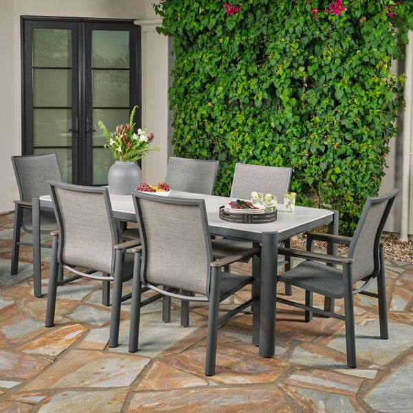 Sunvilla Palermo 7 Piece Sling Dining Set + Cover