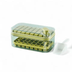 Ice Cube Tray with Lid and Bin, 56pcs Ice Cube Mold, 2 Trays & Ice Scoop, BPA