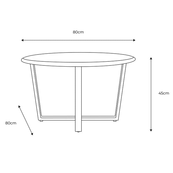 Gallery Moderna White Faux Travertine Coffee Table