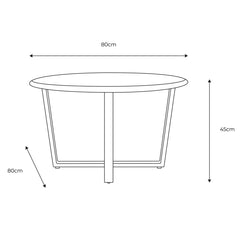 Gallery Moderna White Faux Travertine Coffee Table
