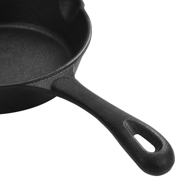 20cm Cast Iron Pot, Retro Portable Cast Iron Pot, Can Be Used for Camping/home Cooking, Even Heating, Size: 37*20*4.5cm (black)