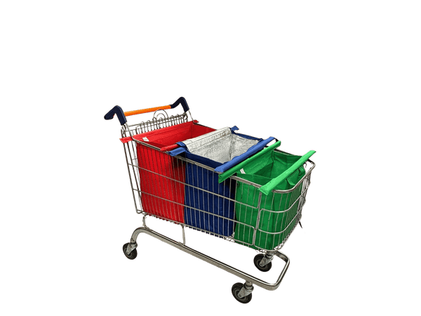 Trolley Bags - Original Cool Series - Reusable Shopping Bags - Pack of 3 Original Vibe Shopping Bags with Cool Bag, Replace Carrier Bags, Heavy Duty Reusable Non-woven Polypropylene Bags & Organiser for Grocery Food Shopping, Washable, Convenient Speeds u