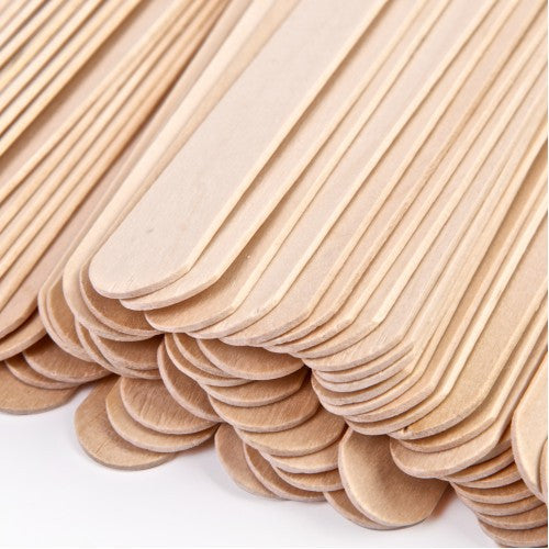 100pcs Wooden Waxing Sticks Spatulas For Hair Removal Smooth Applicator Sticks For Face Body And Eyebrow Wax