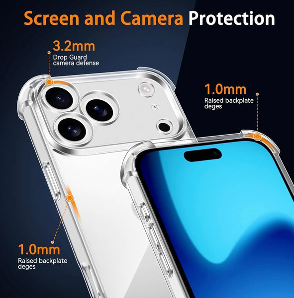 3 Pack IPhone 17 Pro Max 6.9-Inch Slim Case with Camera Lens Full Protection, Ultra-Thin Lightweight Clear Minimalist Protective Phone Cover (Clear)