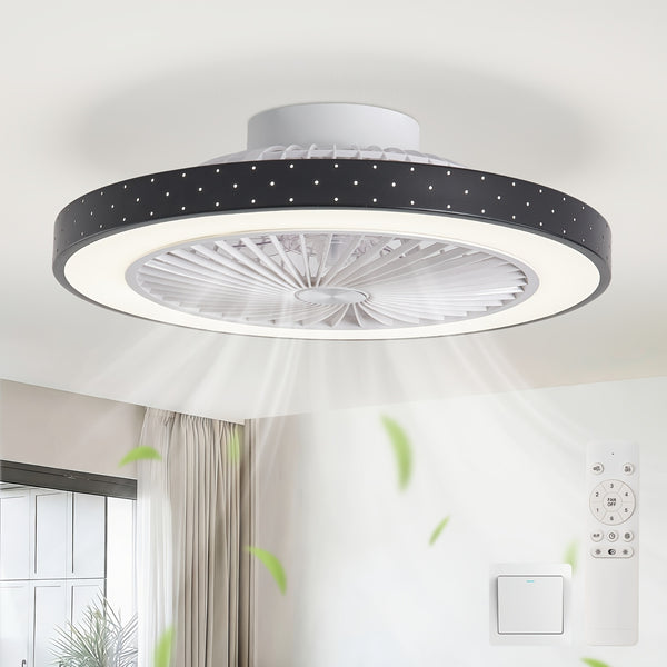 Ceiling Fans with Lights, Fan Lamp, Ceiling Lamp with Fan, Modern Lamp Fan, LED Ceiling Lights with Fans for Kid Room, Bedroom, Study Room, Office, Living Room