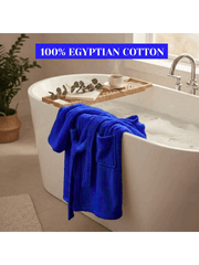 Mens and Ladies Shawl Collar Bathrobe 100% Egyptian Cotton Unisex Shawl Collar Dressing Gown Terry Towelling Bathrobe One Size