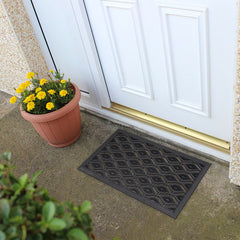 JVL Elipses Eyes Rubber Door Mat, 40 X 70 Cm - 2 Pack