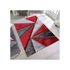 Luxury Soft Shaggy Area Rug – Modern Non-Shedding Geometric Triangles Design, High-Pile Plush Living Room Carpets, Large Thick Rug for Bedroom, Kitchen, Lounge & Home Décor – Contemporary Floor Rug & Mats
