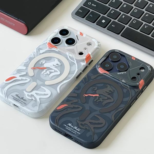 Phone Case: Limited-edition Graffiti Phone Case for The Year of The Horse, Compatible with The iPhone 17 Pro Max, Featuring A Shock-resistant Design, A Stylish Magnetic Attachment and Support for Wireless Charging
