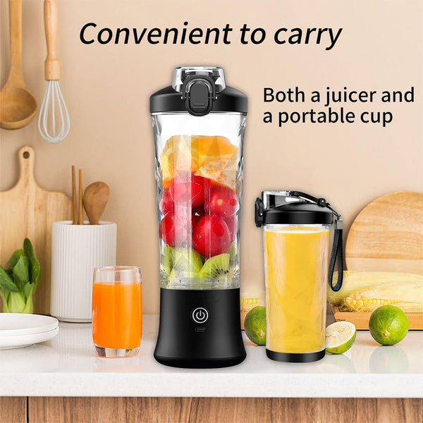 1pc, 20oz Portable Blender with USB Rechargeable Battery, Fresh Juice, Compact Design for On-the-Go Nutrition