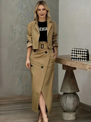 Two-Piece Set for Women Featuring an Elegant Blouse And a Skirt (LL168)