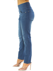 MYT Womens Elasticated Waist Jeans Tummy Control Stretch Ladies Denim Jeggings Size 10-24