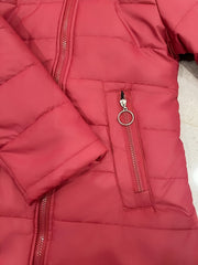 Women'S Winter Casual Mid-Length Fleece-Lined Hooded Jacket - Zippered Pockets, Machine Washable Winter Coat, Full Zip Closure, Regular Fit Sleeves, Fashionable Warm And Cold-Resistant, Comfortable Soft Fabric