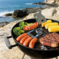 Stainless Steel Hot Dog Grill, Funky Muscle Man Hot Dog Grill, Portable Hot Dog Grill-Camping And Party BBQ Additions