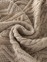 2025 Winter American Stand-Up Collar Half-Zip Knit Aran Sweater Mr. Pony Knitwear Pullover Card