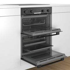 Bosch Series 4 NBS533BB0B Double Oven, a Rated in Black