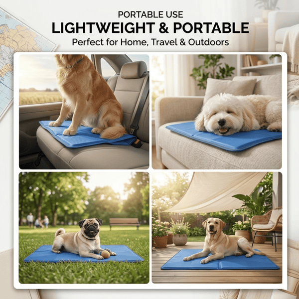 Pet Cooling Mat for Dogs & Cats – Self-Cooling Gel Pad, Comfortable & Portable Cooling Bed, Durable Waterproof Pet Mat for Summer (45 x 60 cm)