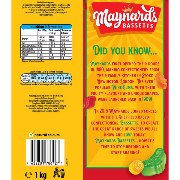 Maynards Wine Gums, 1Kg