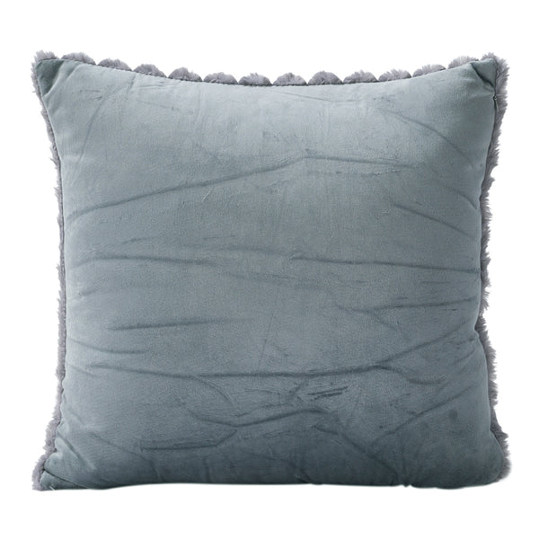 Plush Soft Vertical Strip Decoration Pillow with Pillow Core, Sofa Seat Cushion Cushion Pillow, Square Pillow Home Decoration Sofa Bedroom Pillow, Suitable for Home Bedroom Decoration, Grey, 18