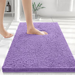 1pc Soft Chenille Bath Mat – Durable Chenille Rug with Non-Slip Backing, Stylish Bathroom Rug, Machine Washable Bath Mat, Non-Slip Area Rug for Shower Room & Home Use