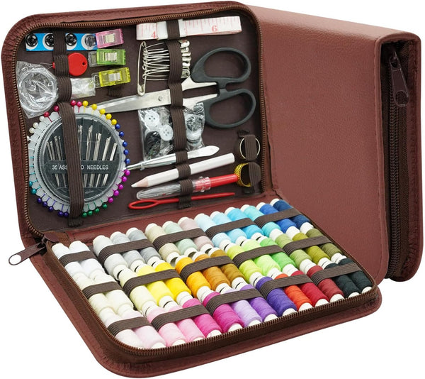 JUNING Travel Sewing Kit Portable Sewing Supplies Accessories for Adults, Beginner, Home, Emergency, Including Needle and Thread Kit, Scissors,Tape Measure, Seam Ripper