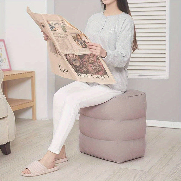 Inflatable Foot Rest Pillow for Plane 3 Layers Adjustable Heights Leg Rest Cushion Airplane Travel Essentials Multifunctional Airplane Foot Rest for Office Home Travel
